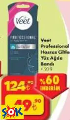 VEET PROFESSİONAL HASSAS CİLTLER YÜZ AĞDA BANDI 20'Lİ